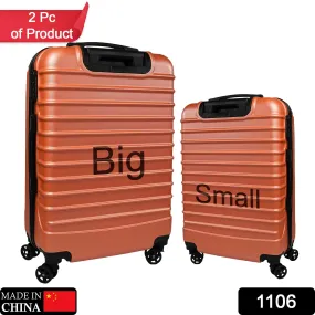 1106 Luxury Traveling bag 4 Spiner Wheel Trolley Bag Large Bag Store Extra Luggage In Bag For Traveling Use Large Bag  ( Set of 2 Pc )