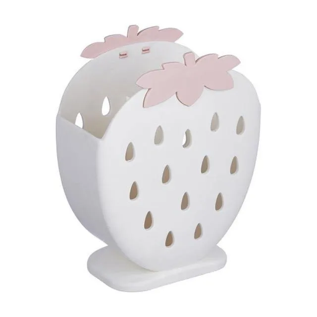 2PCS Cute Strawberry Cutlery Organizer Box