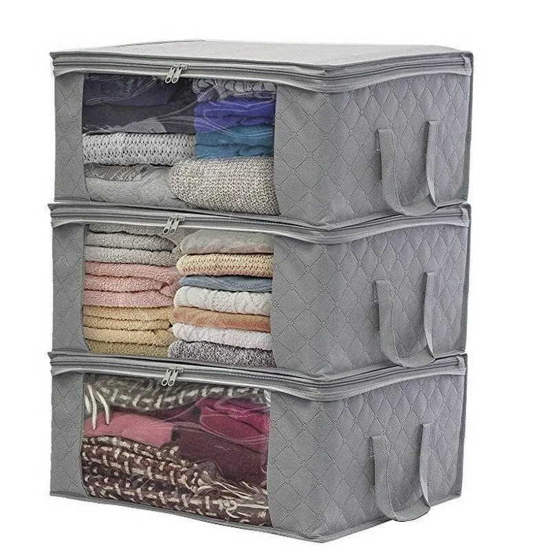 3Pcs Blanket Quilt Clothes Closet Box