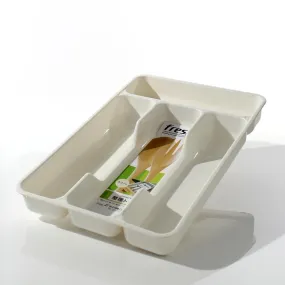 4-Compartment White Organizer Tray