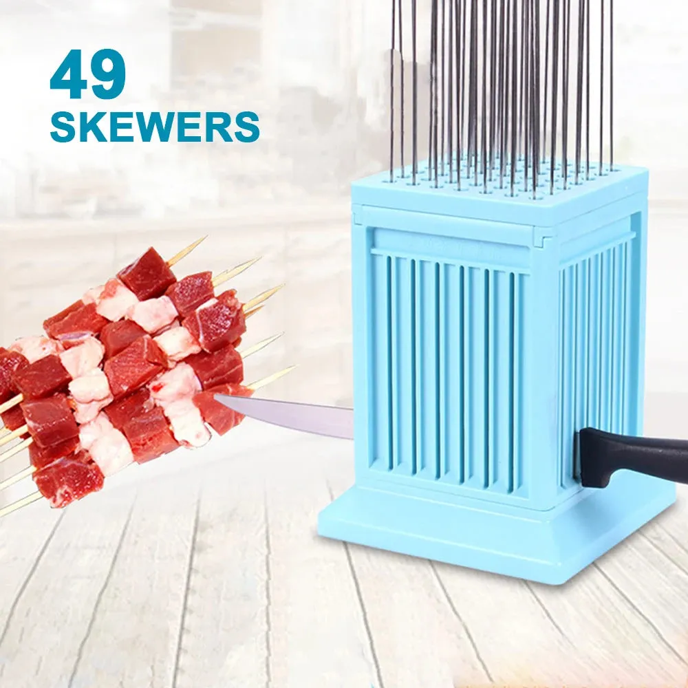 49 Holes Barbecue Accessories Kebab Maker Barbecue Stringer Box