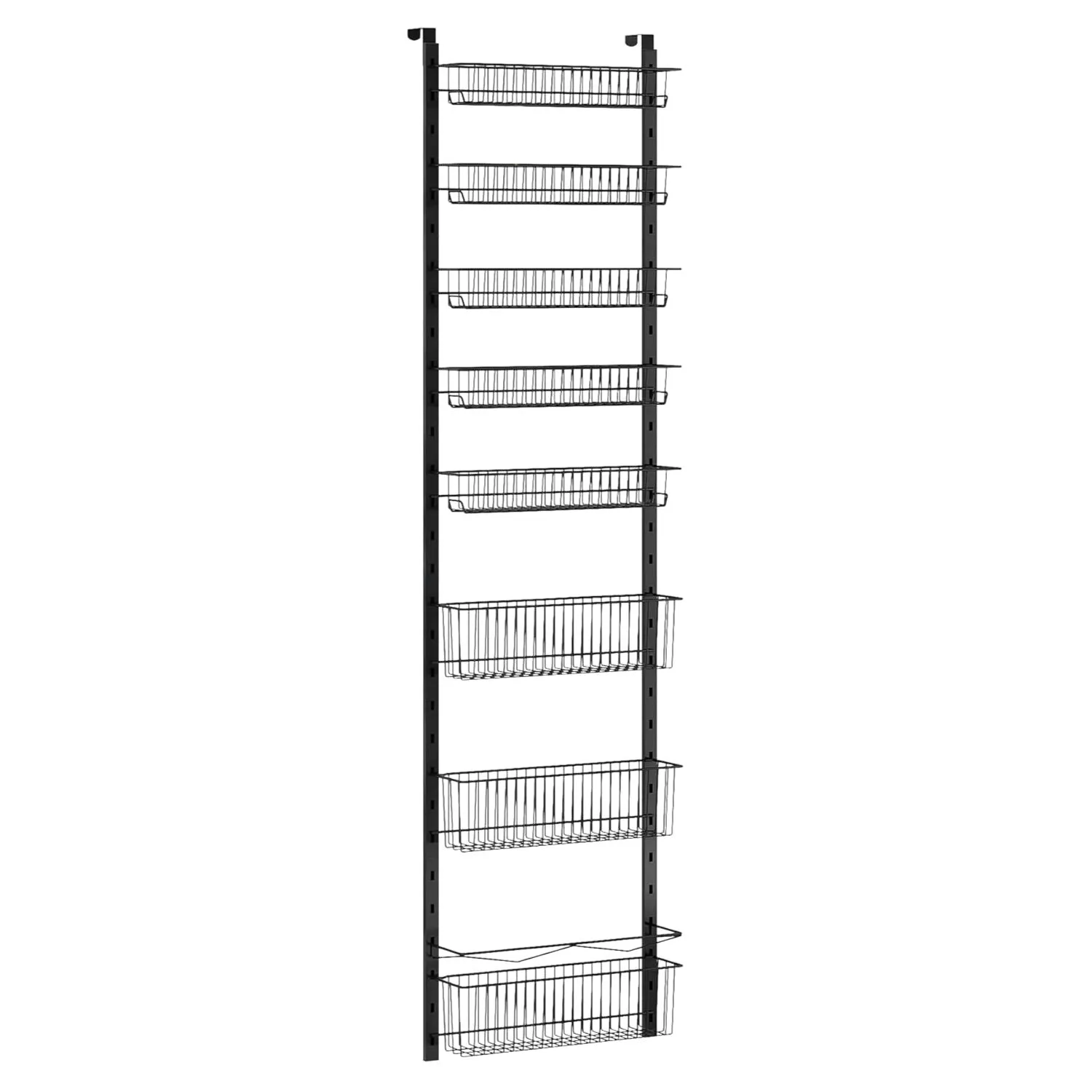 8 Tier Adjustable Metal Over Door Pantry Organizer Rack