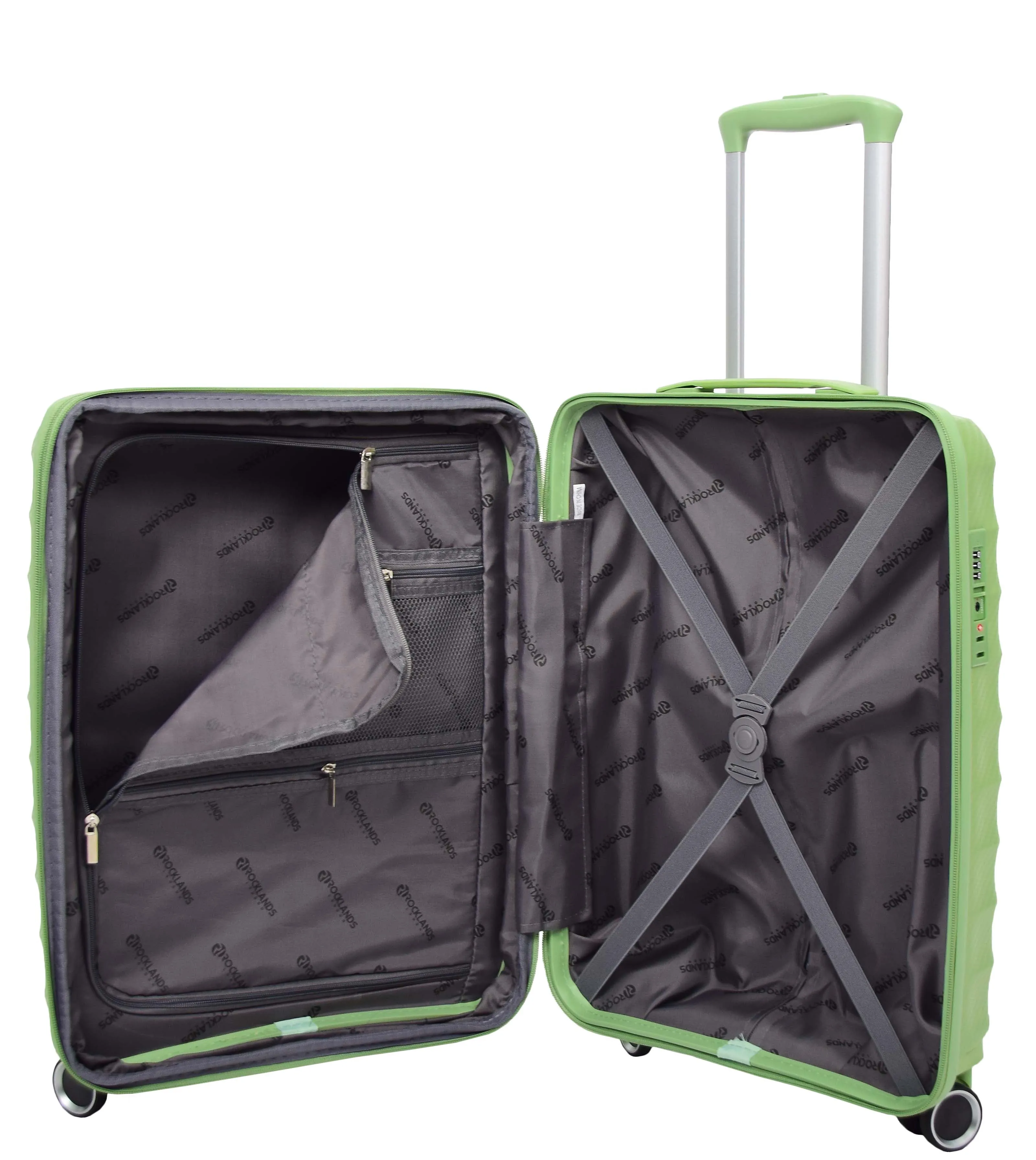 8 Wheel Spinner Luggage Expandable Arcturus Lime Green