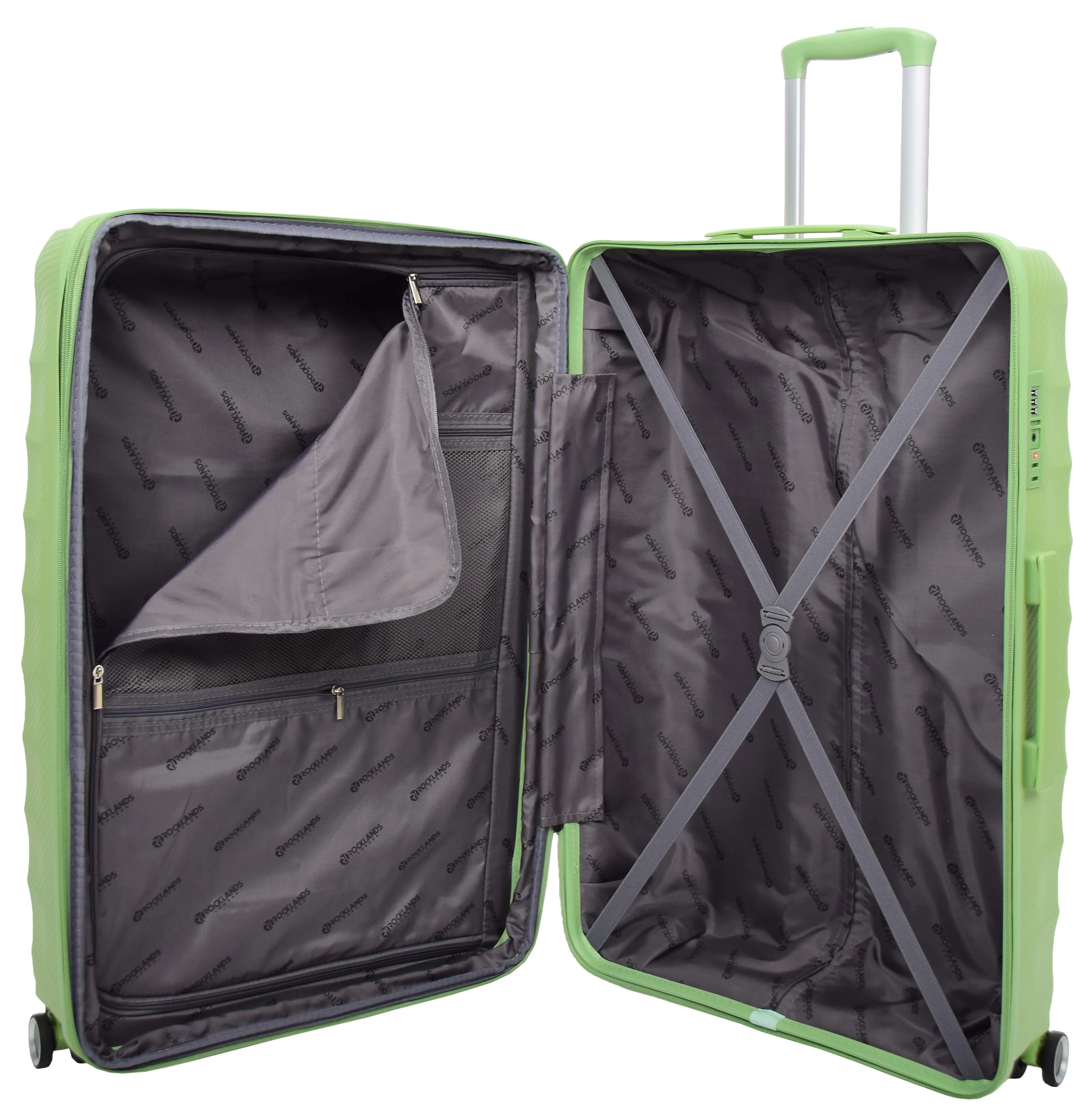 8 Wheel Spinner Luggage Expandable Arcturus Lime Green