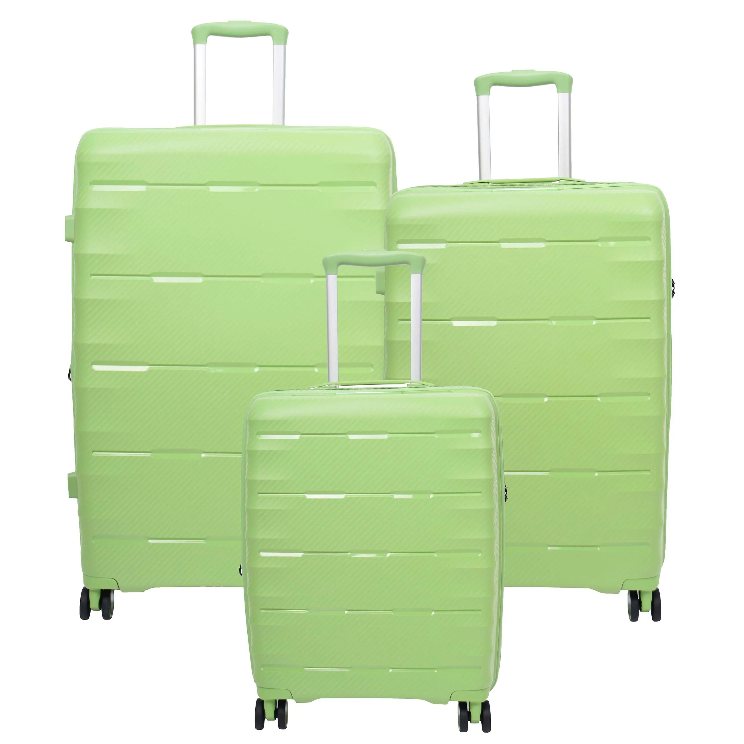 8 Wheel Spinner Luggage Expandable Arcturus Lime Green