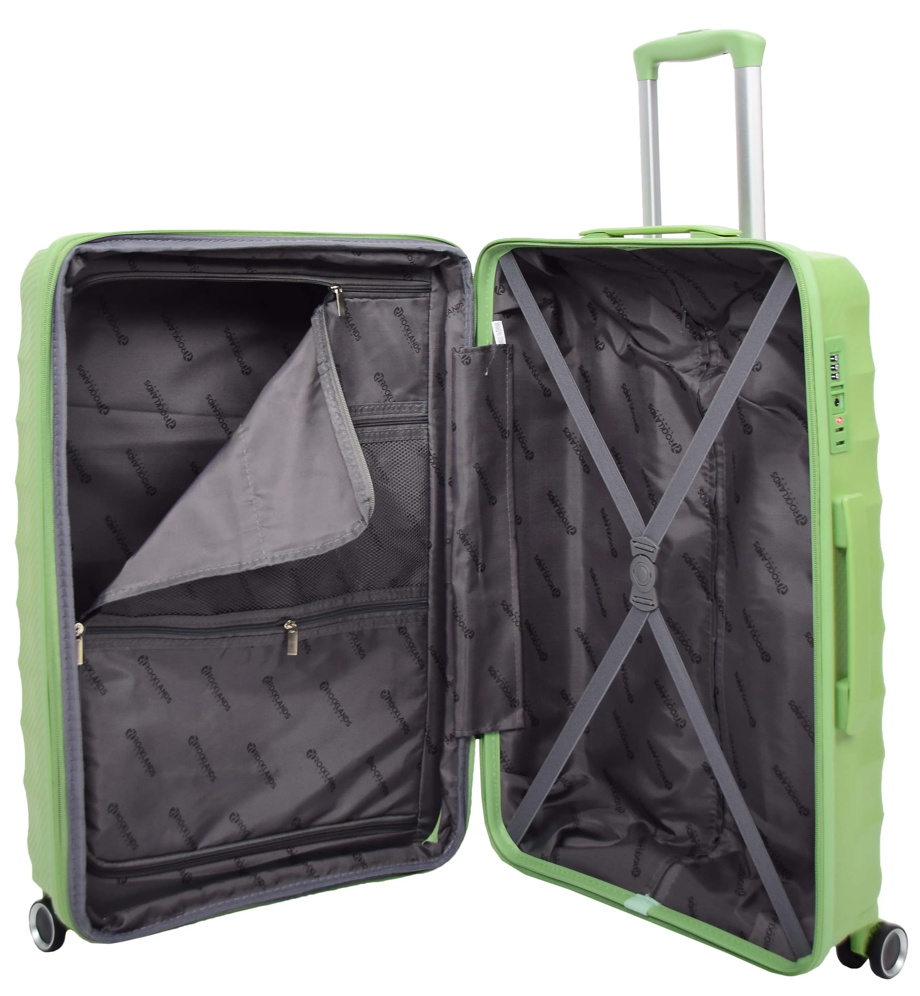 8 Wheel Spinner Luggage Expandable Arcturus Lime Green