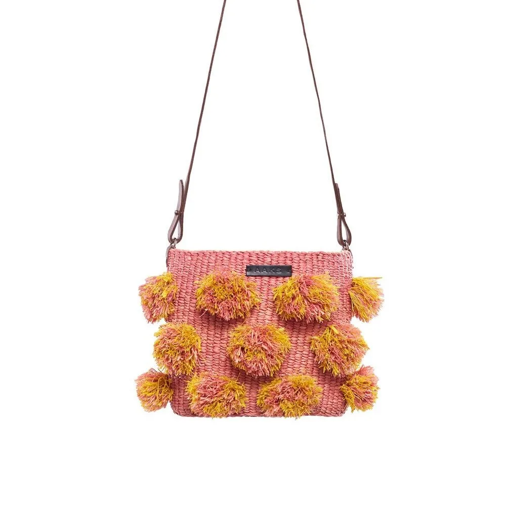 AAKS Hana Pompom bag with Drawstring Closure