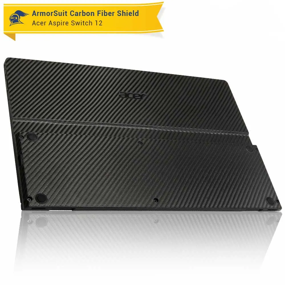 Acer Aspire Switch 12 Screen Protector   Black Carbon Fiber Skin