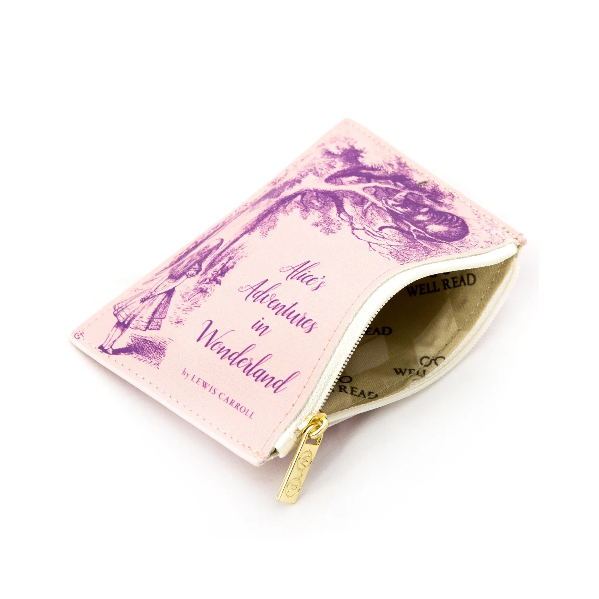 Alice in Wonderland Original Pink Book Coin Purse Wallet