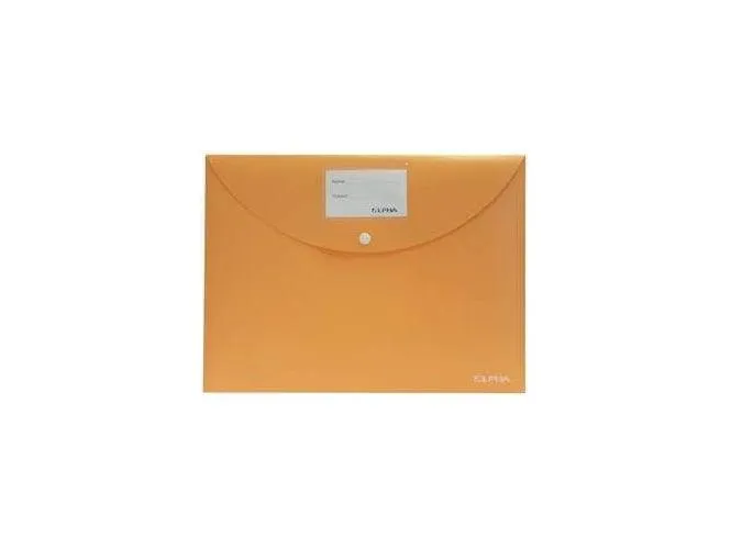 Alpha Opaque Document Bag AS-F1005C, Orange Colour, 12pcs/pack