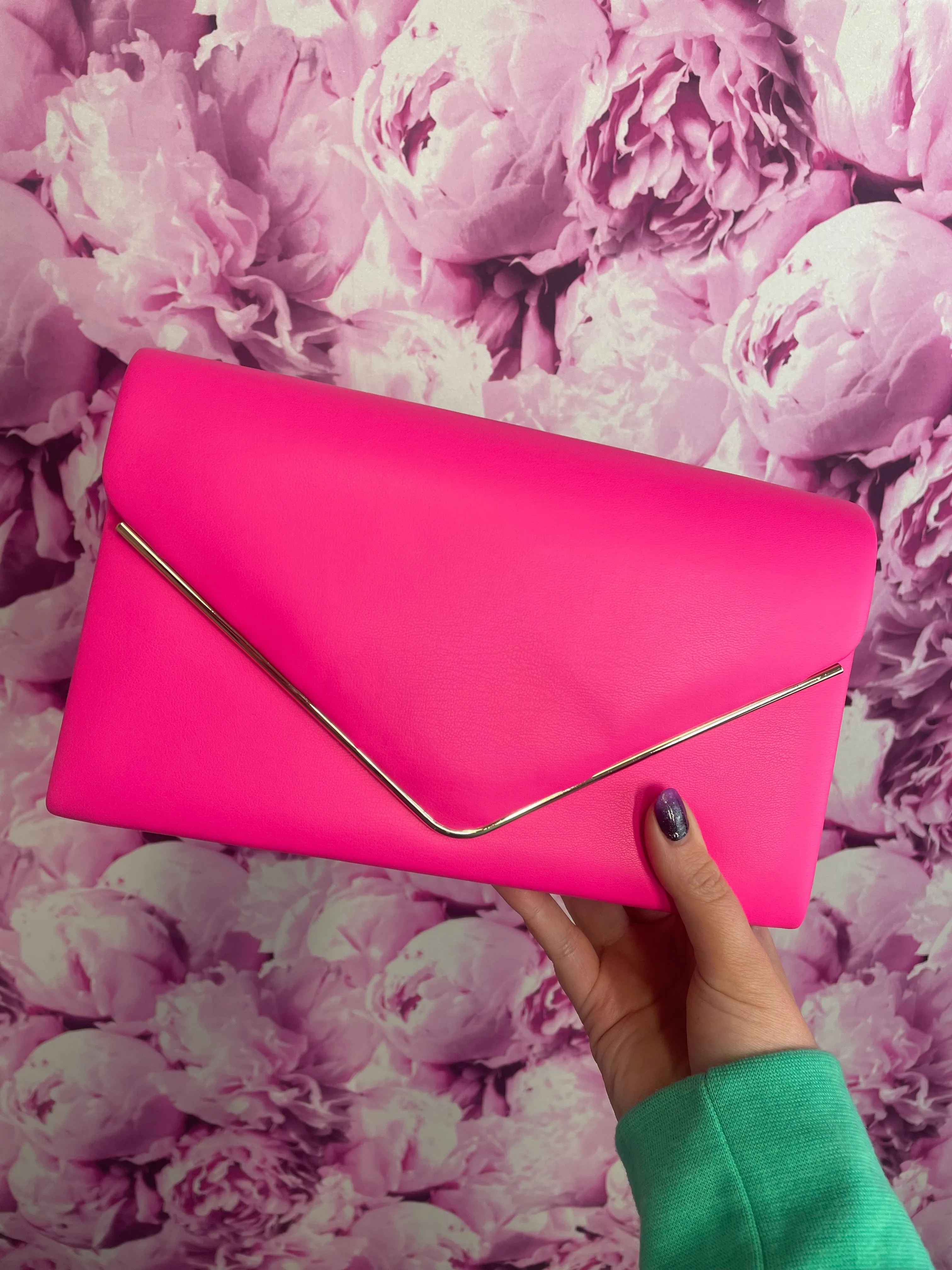 Anna Envelope Clutch Bag (Various Colours)