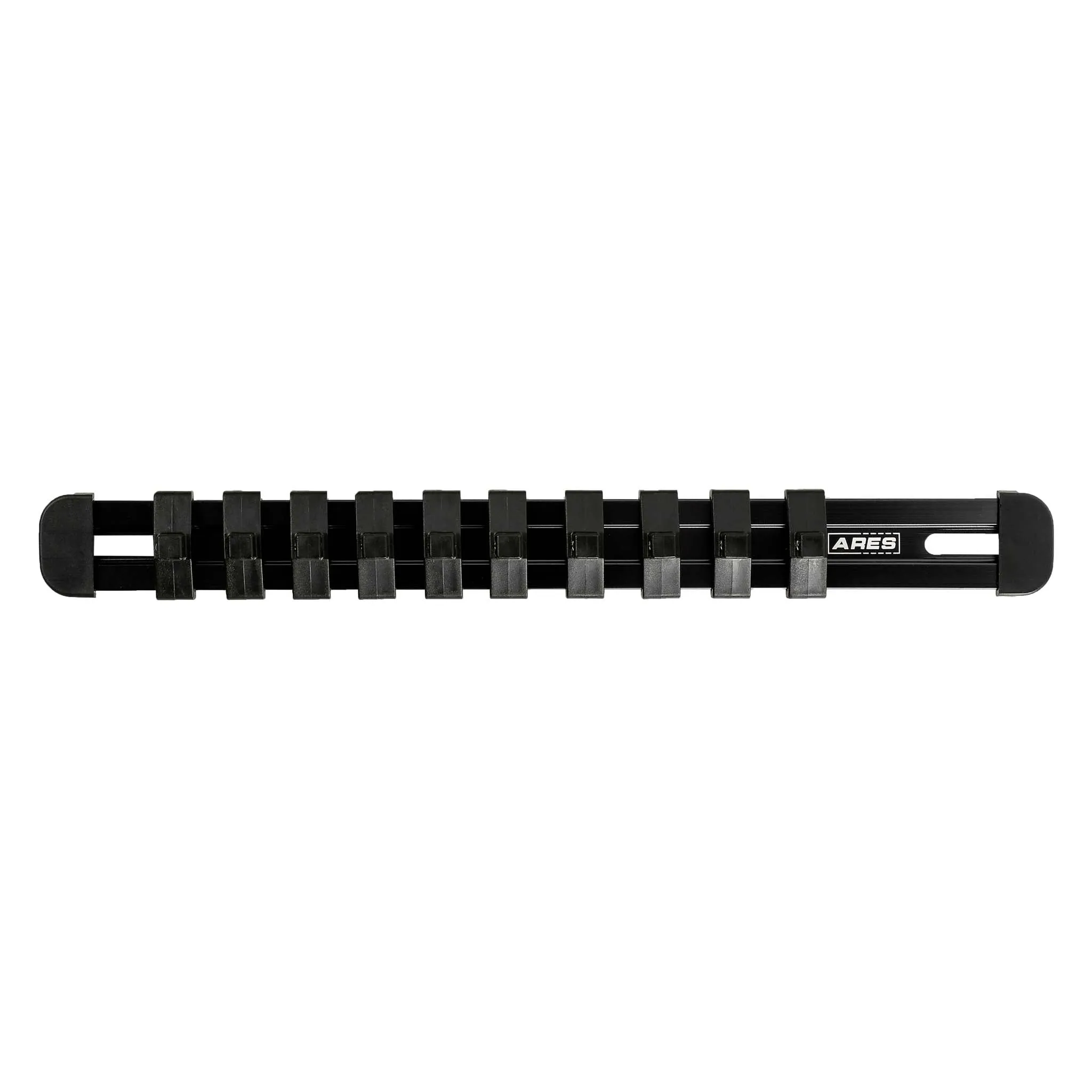 ARES 60096 - 1/4-Inch Drive Black 9.84-Inch Socket Rail with Locking End Caps