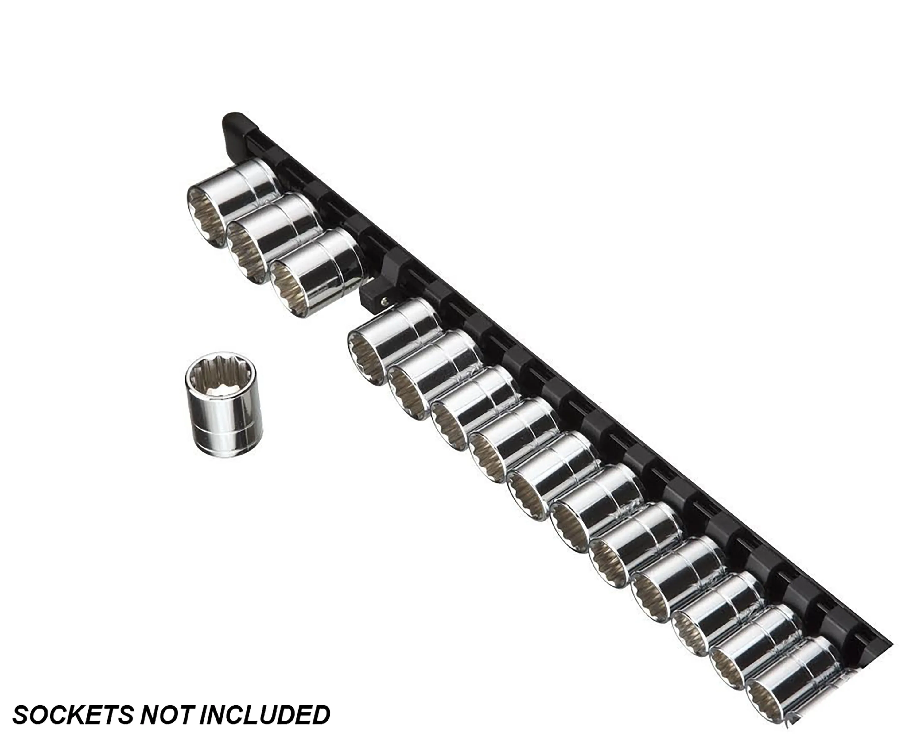 ARES 70086 - 1/2" Black Aluminum Socket Rail