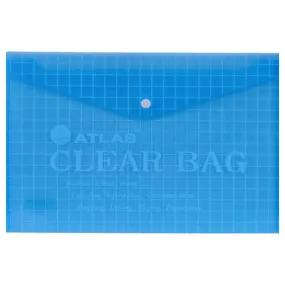 Atlas Document Bag "My Clear Bag" F/S, 12/pack, Blue