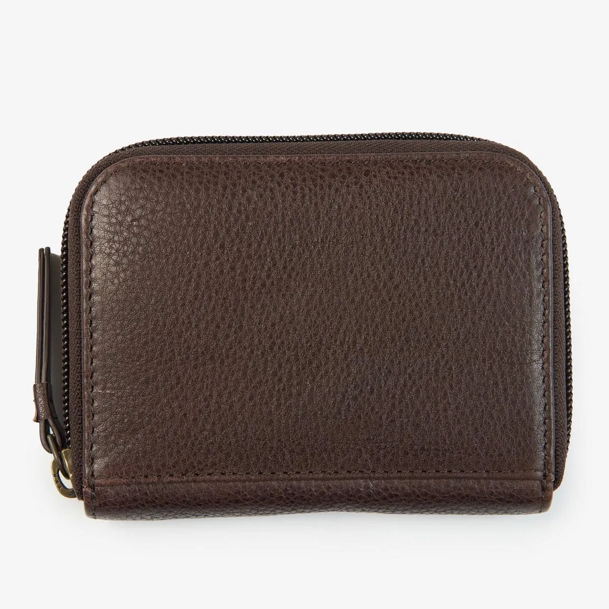 Barbour Laire Leather Purse in Dark Brown