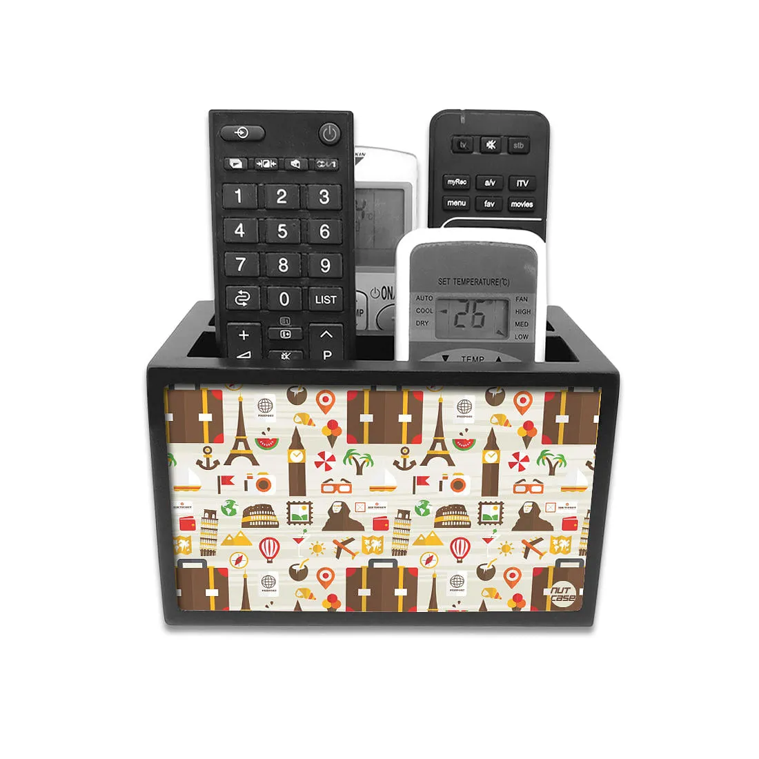 Beautiful Black Remote Control Organizer For TV / AC Remotes -  Paris City