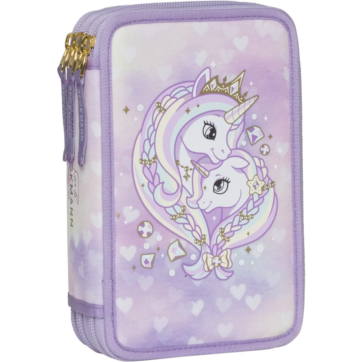 Beckmann Unicorn Princess Purple Trelags Pencil Case m/Indhold