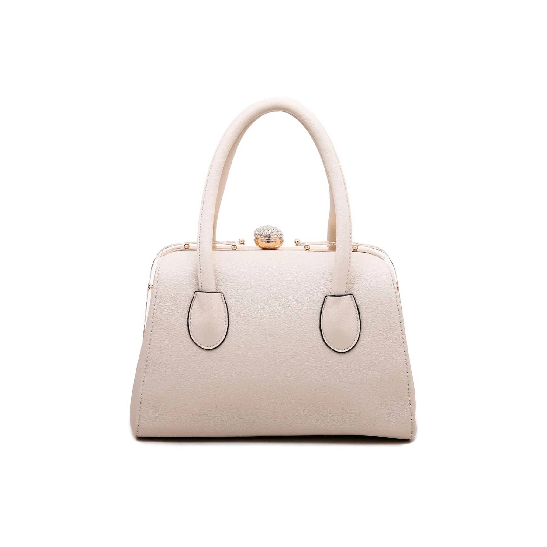 Beige Fancy Hand Bag P35824