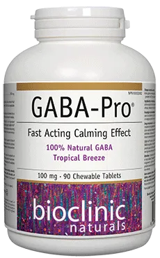 Bioclinic Naturals GABA-Pro Tropical Breeze 100mg 90 Chewable Tablets