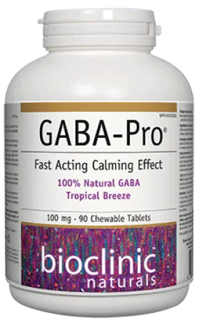 Bioclinic Naturals GABA-Pro Tropical Breeze 100mg 90 Chewable Tablets