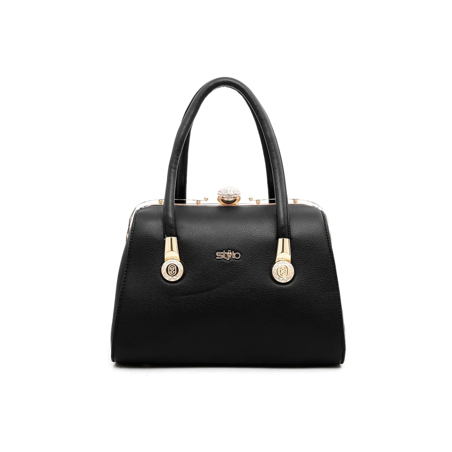 Black Fancy Hand Bag P35824