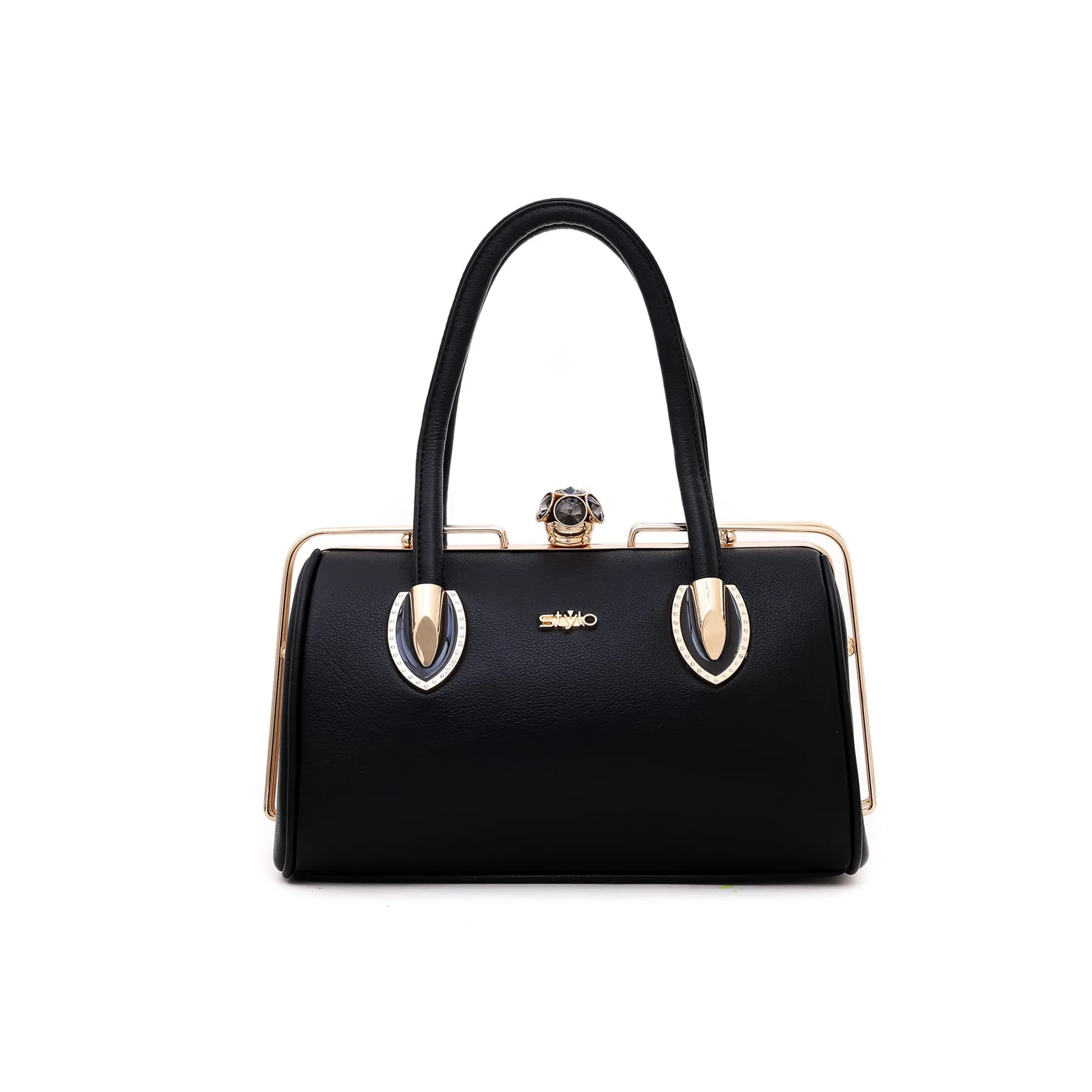 Black Fancy Hand Bag P35826