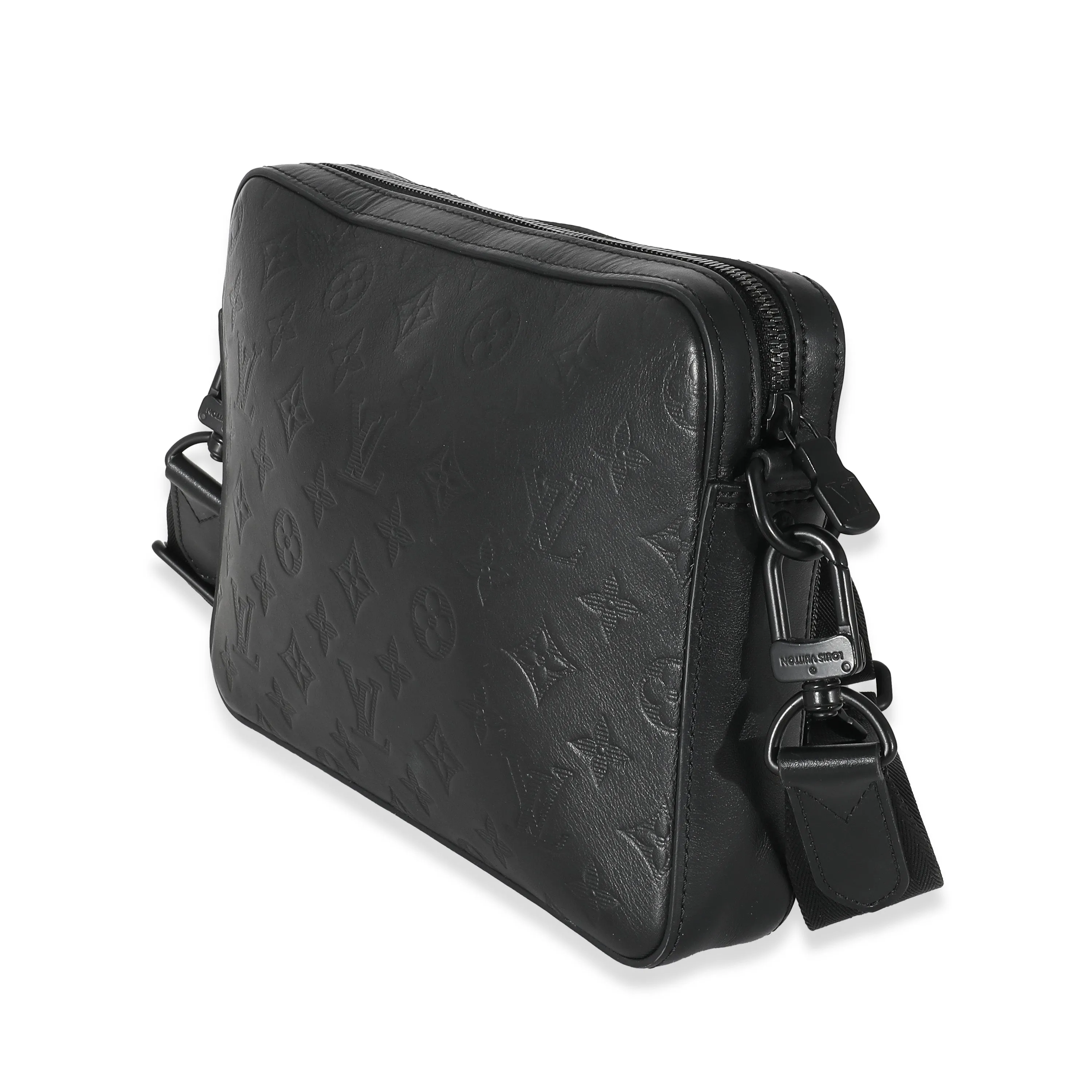 Black Monogram Shadow Duo Messenger