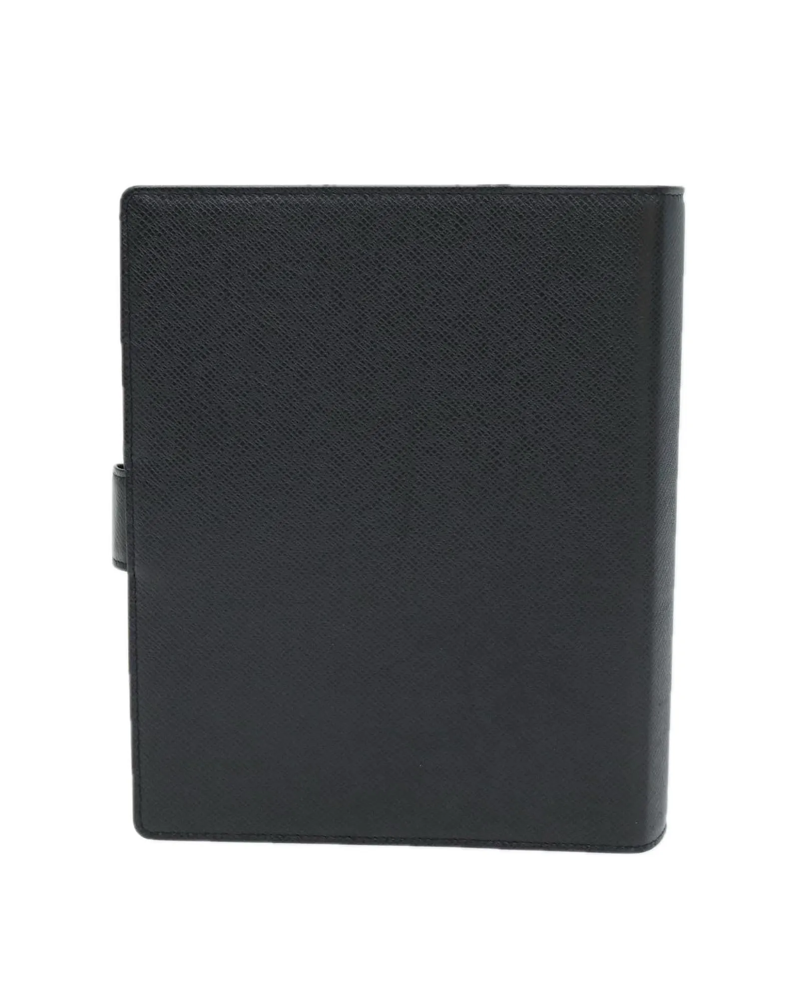 Black Taiga Leather Day Planner Cover