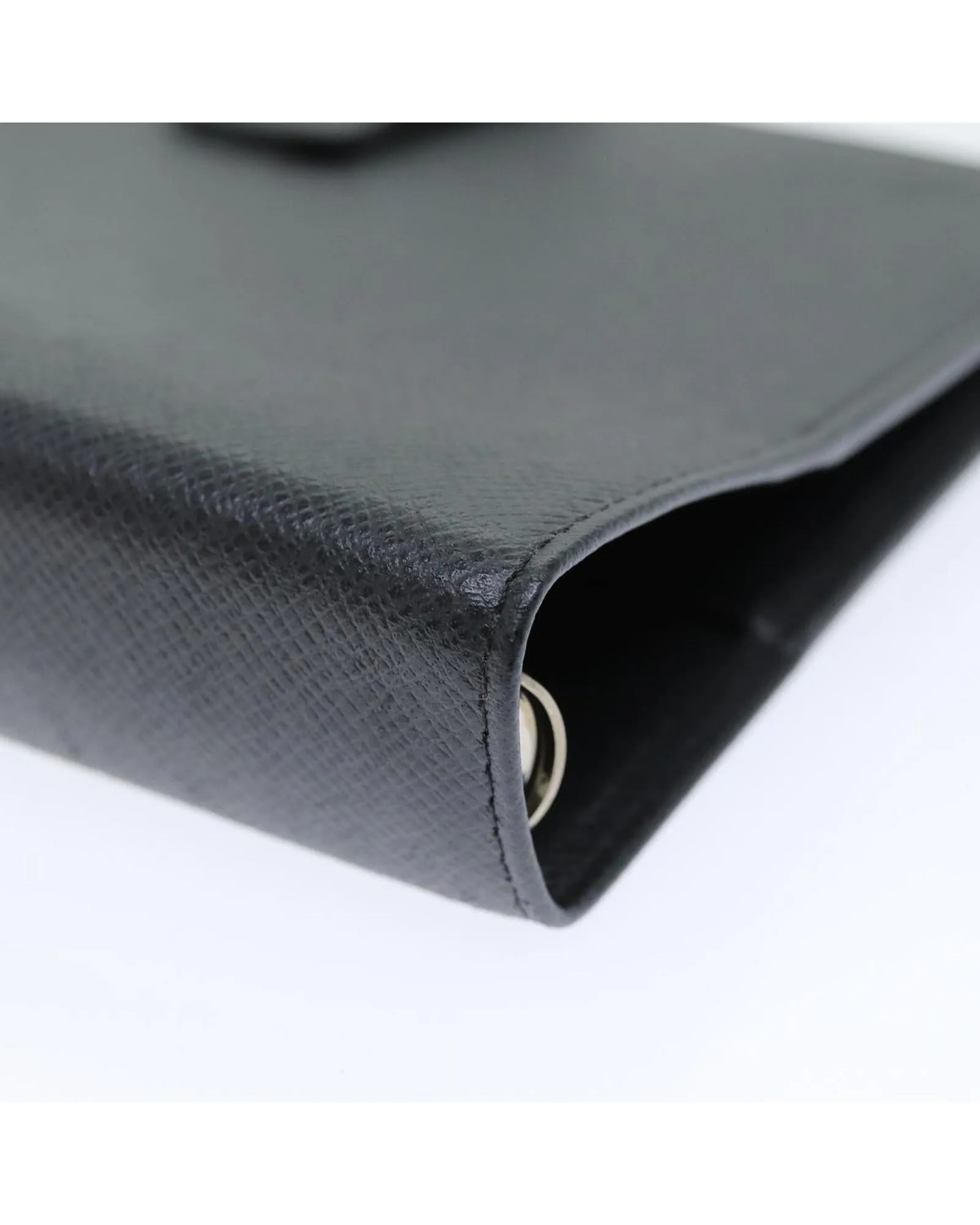 Black Taiga Leather Day Planner Cover