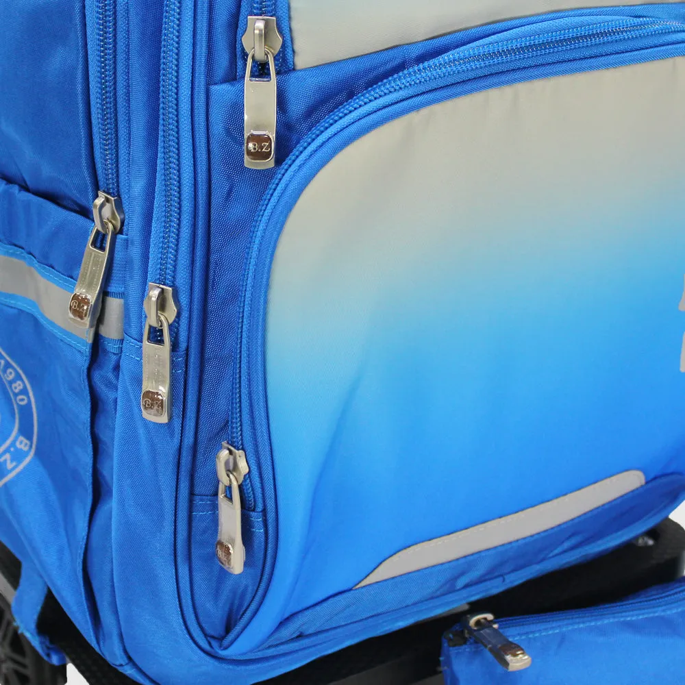 Blue 20 Inches Trolley Bag   Pencil Case