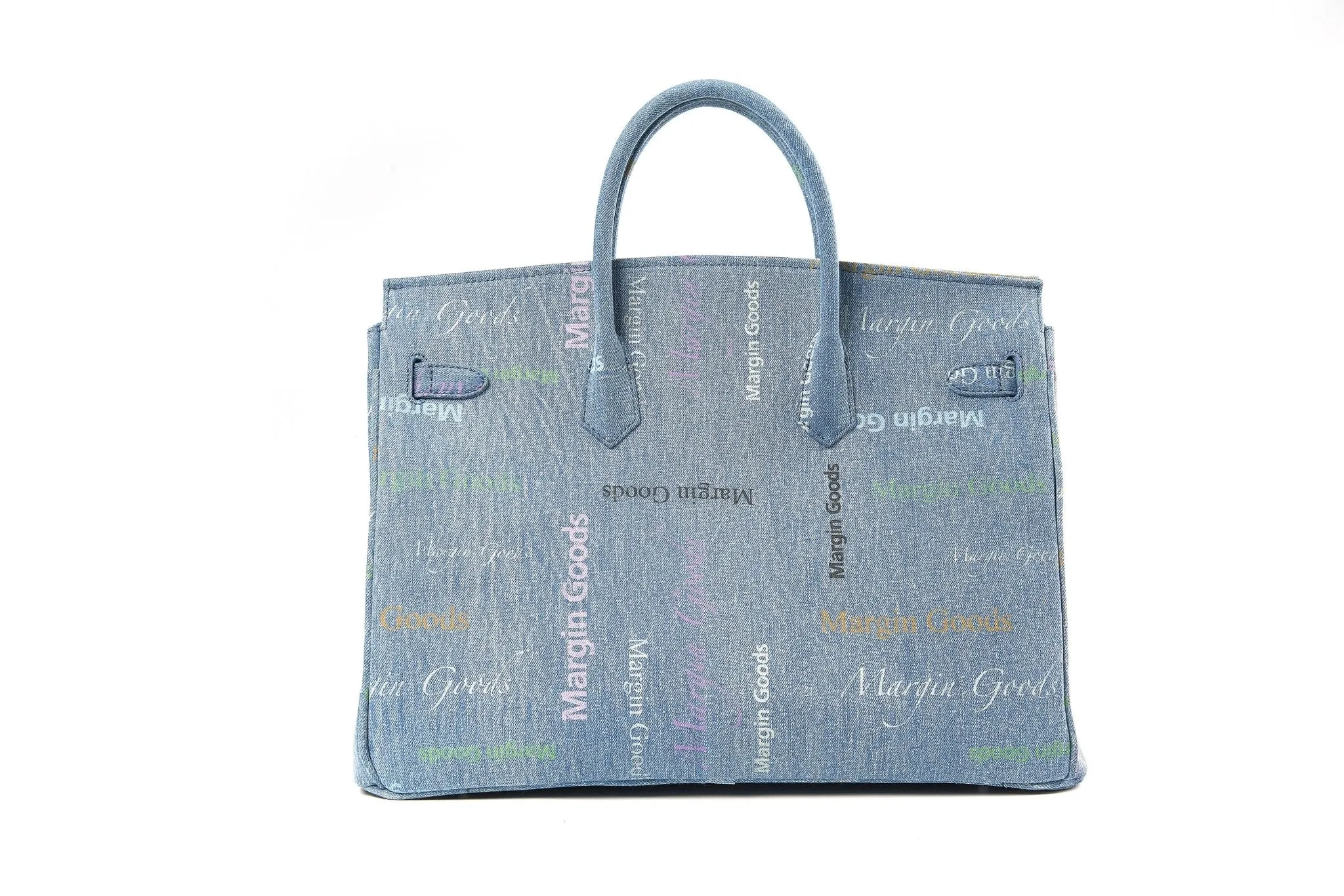 Blue Coded Print Lounge Bag Large