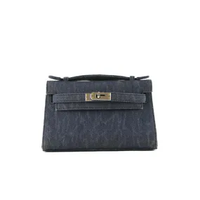 Blue Top Handle Bag