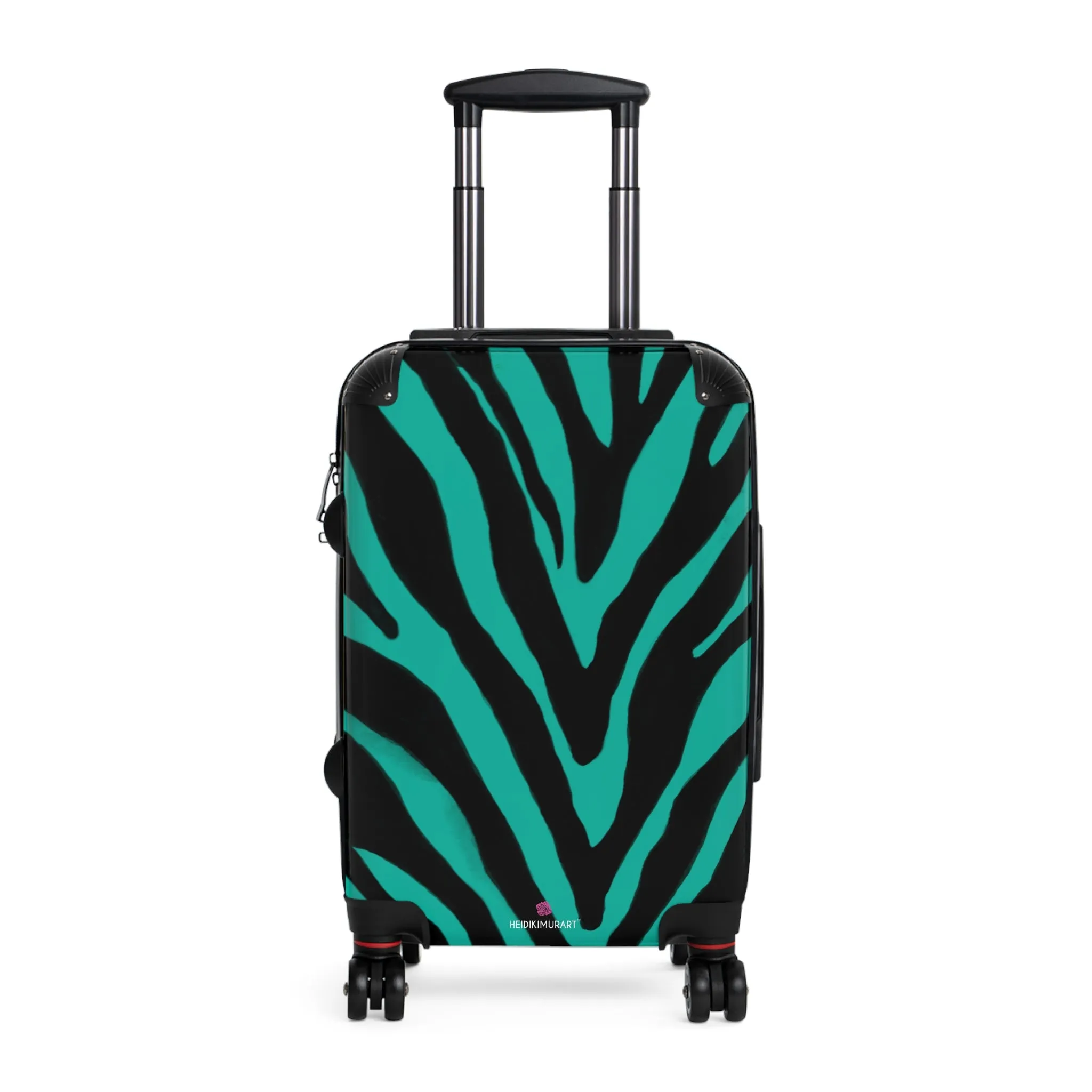 Blue Zebra Print Best Suitcases, Black and Blue Zebra Print Travel Bag Suitcases (Small, Medium, Large)