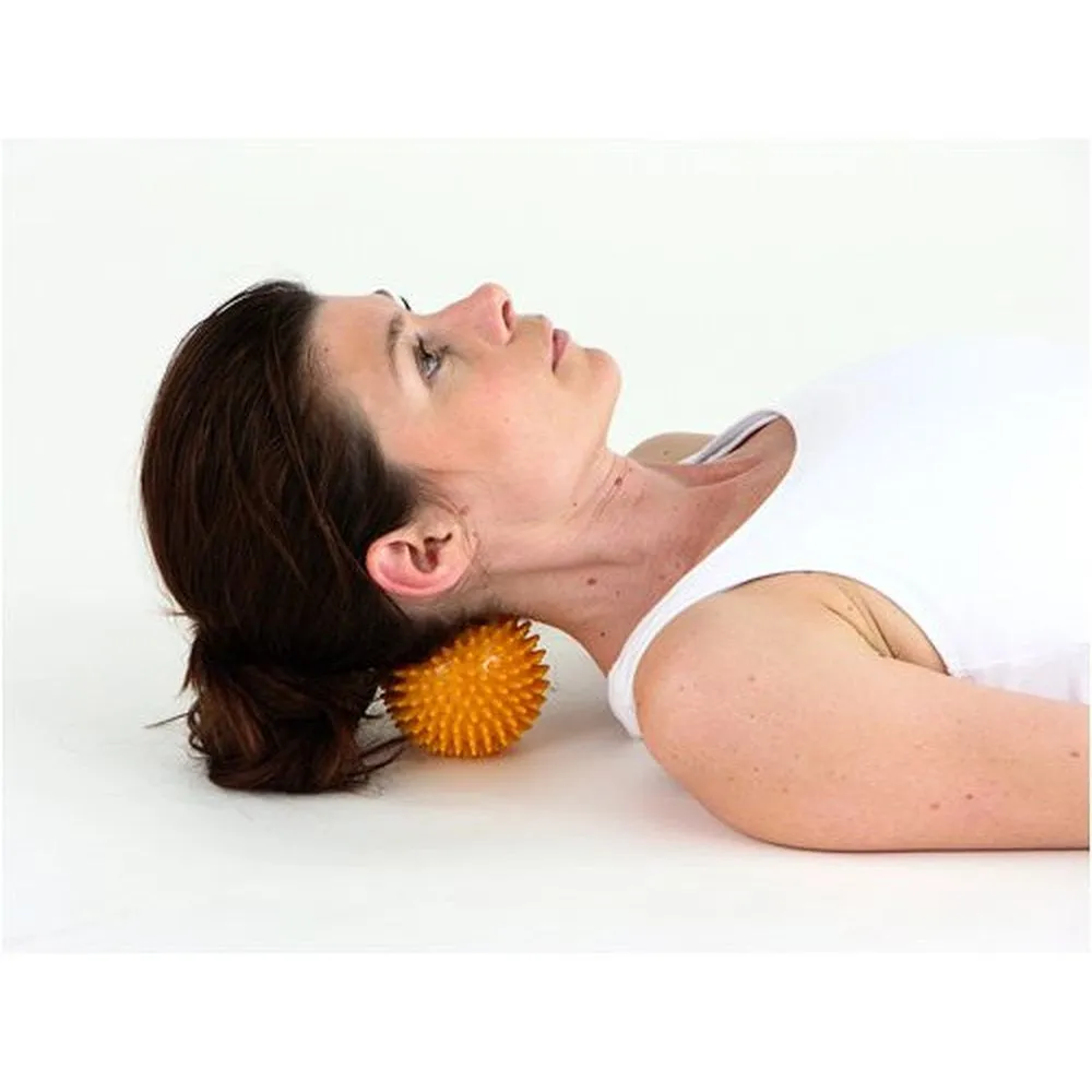 Body Back Company's Porcupine Massage Ball Yellow 2-pack with Reflexology Cards