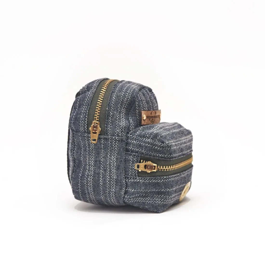 Boho Denim Stripe Backpack