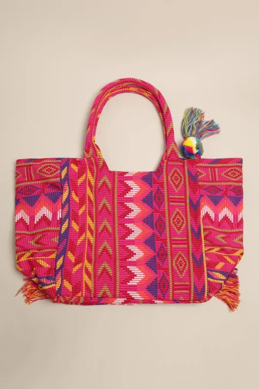 Boho Fringe Tassel Shoulder Tote Bag