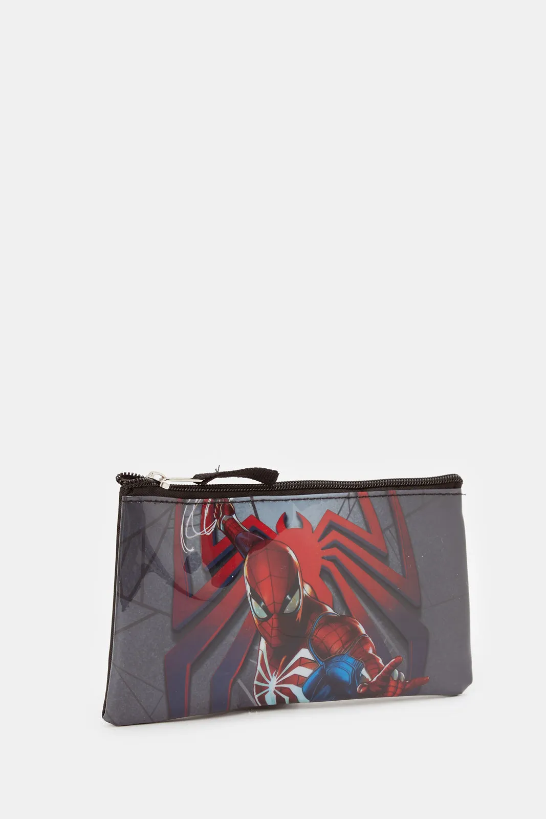 Boys Black And Red Spider-Man Print Trolley Set (16 Inch)