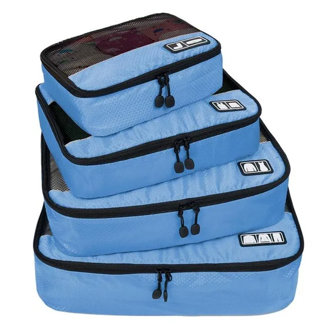 Breathable Travel Bag 4 Set Packing Cubes Luggage Organizers Fit 23" Carry on Suitcase