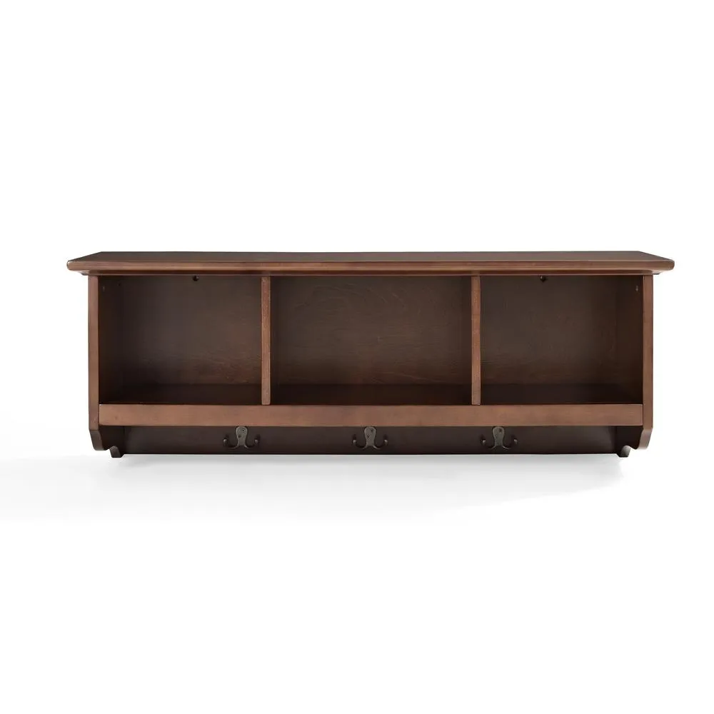 Brennan Storage Shelf Mahogany - Stylish and Functional Organizer for Entryway