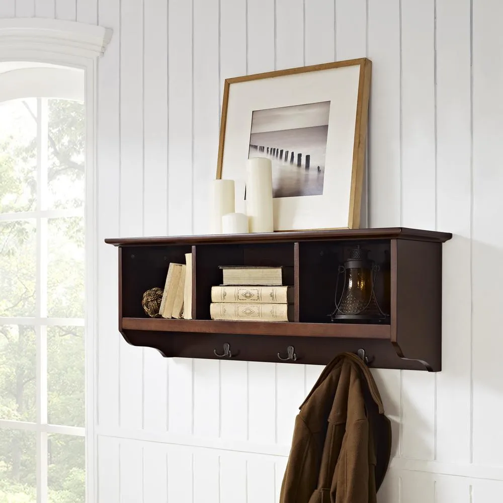 Brennan Storage Shelf Mahogany - Stylish and Functional Organizer for Entryway