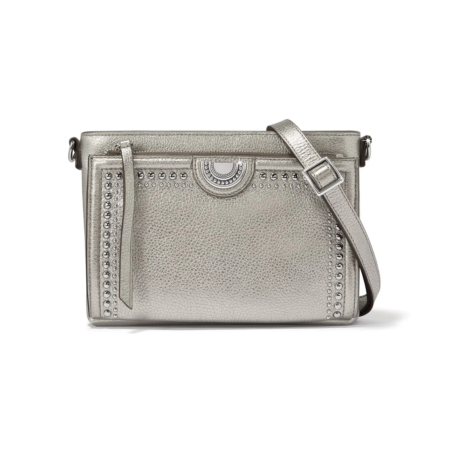 Brighton Jordyn Cross Body Organizer in Titanium