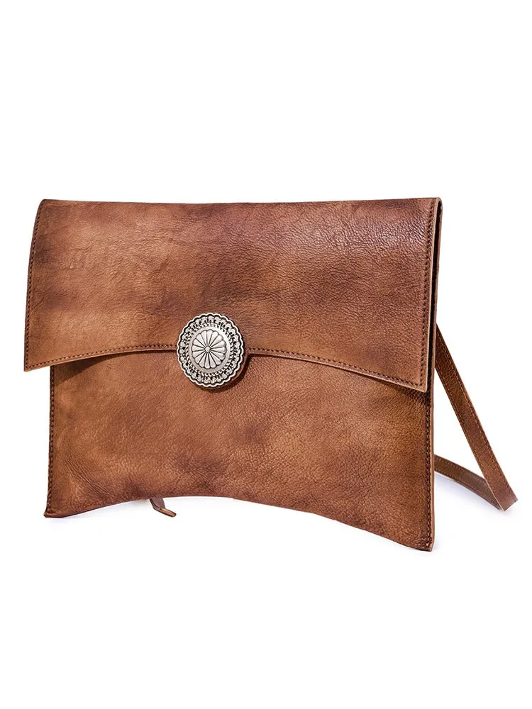 Brown Leather Clutch Bag Womens Leather Evening Clutch Bags Cross Body Bag