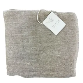 Brunello Cucinelli Linen Scarf Taupe Gray - Luxury Women Designer Shawl SALE