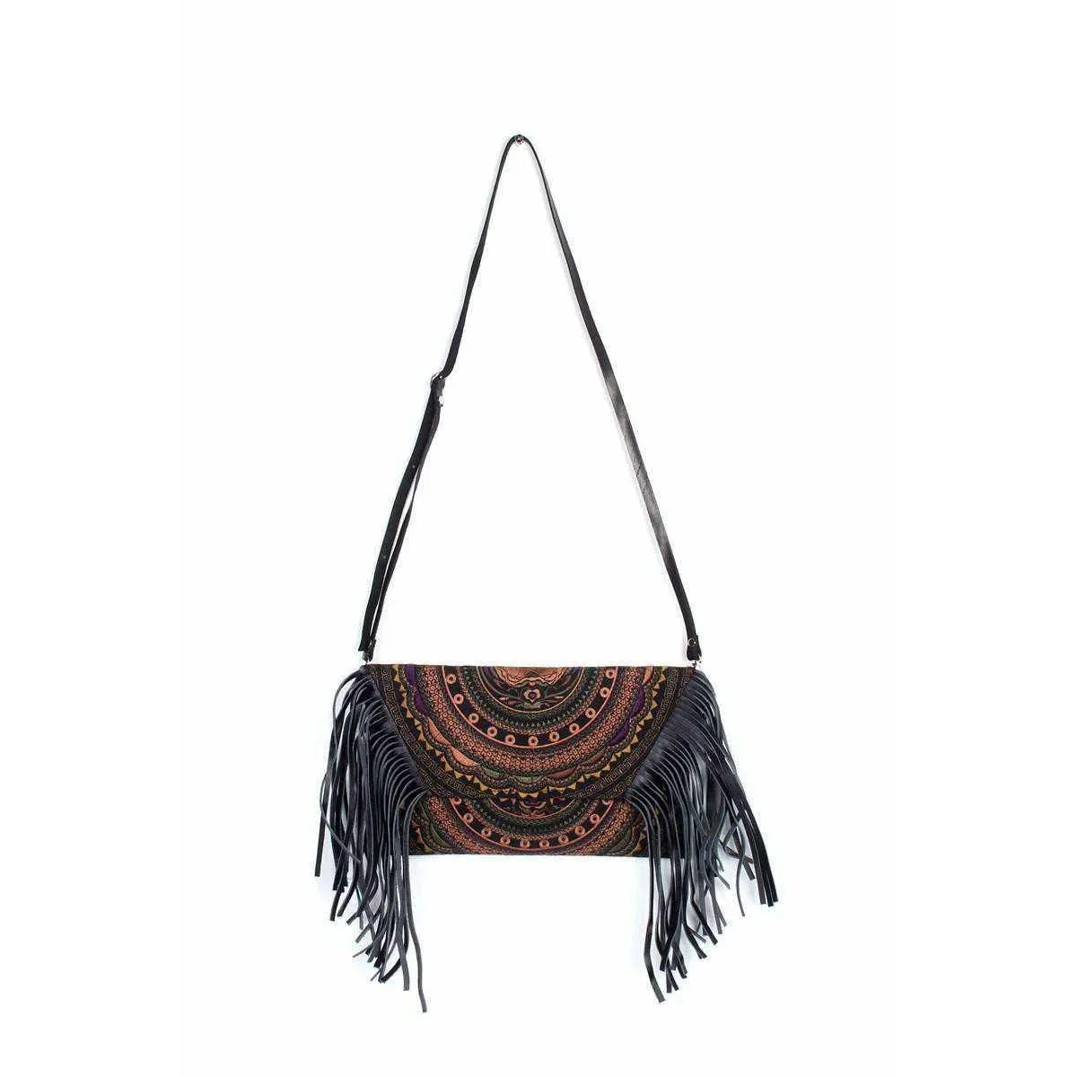 BUNDLE: Leather Fringe Crossbody Bag 5 Pieces - Thailand