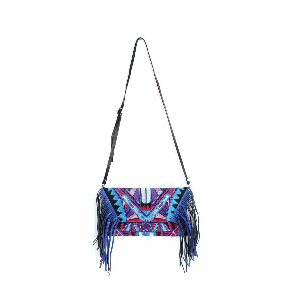 BUNDLE: Leather Fringe Crossbody Bag 5 Pieces - Thailand