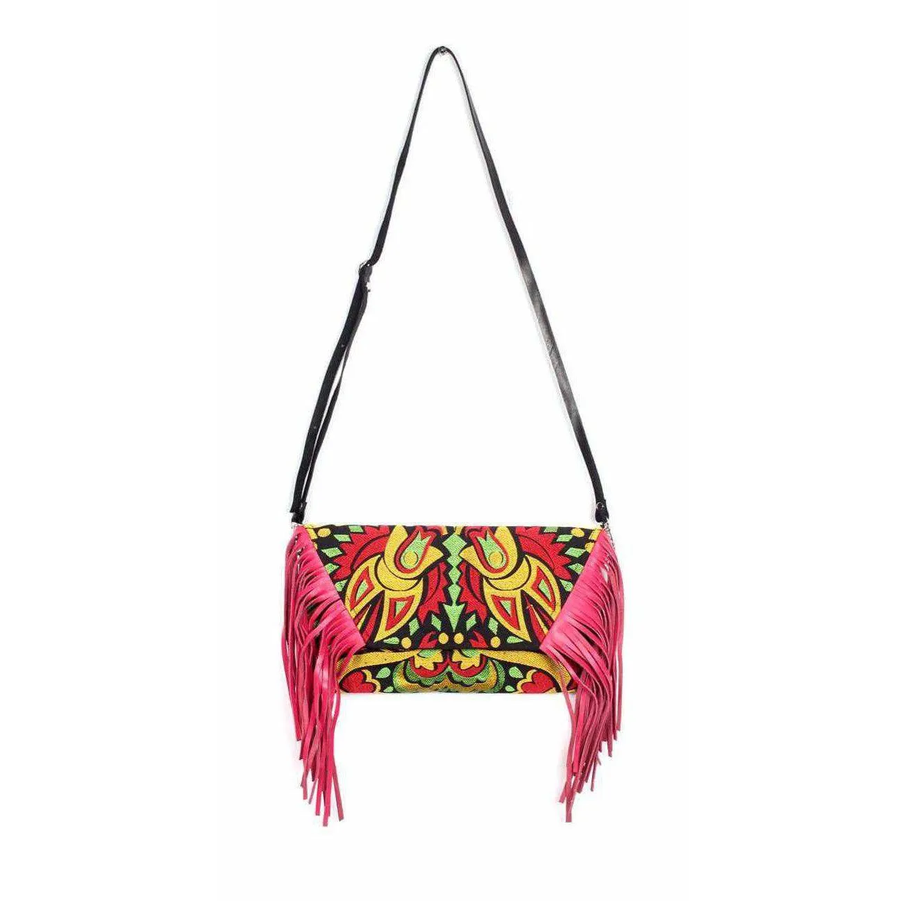 BUNDLE: Leather Fringe Crossbody Bag 5 Pieces - Thailand