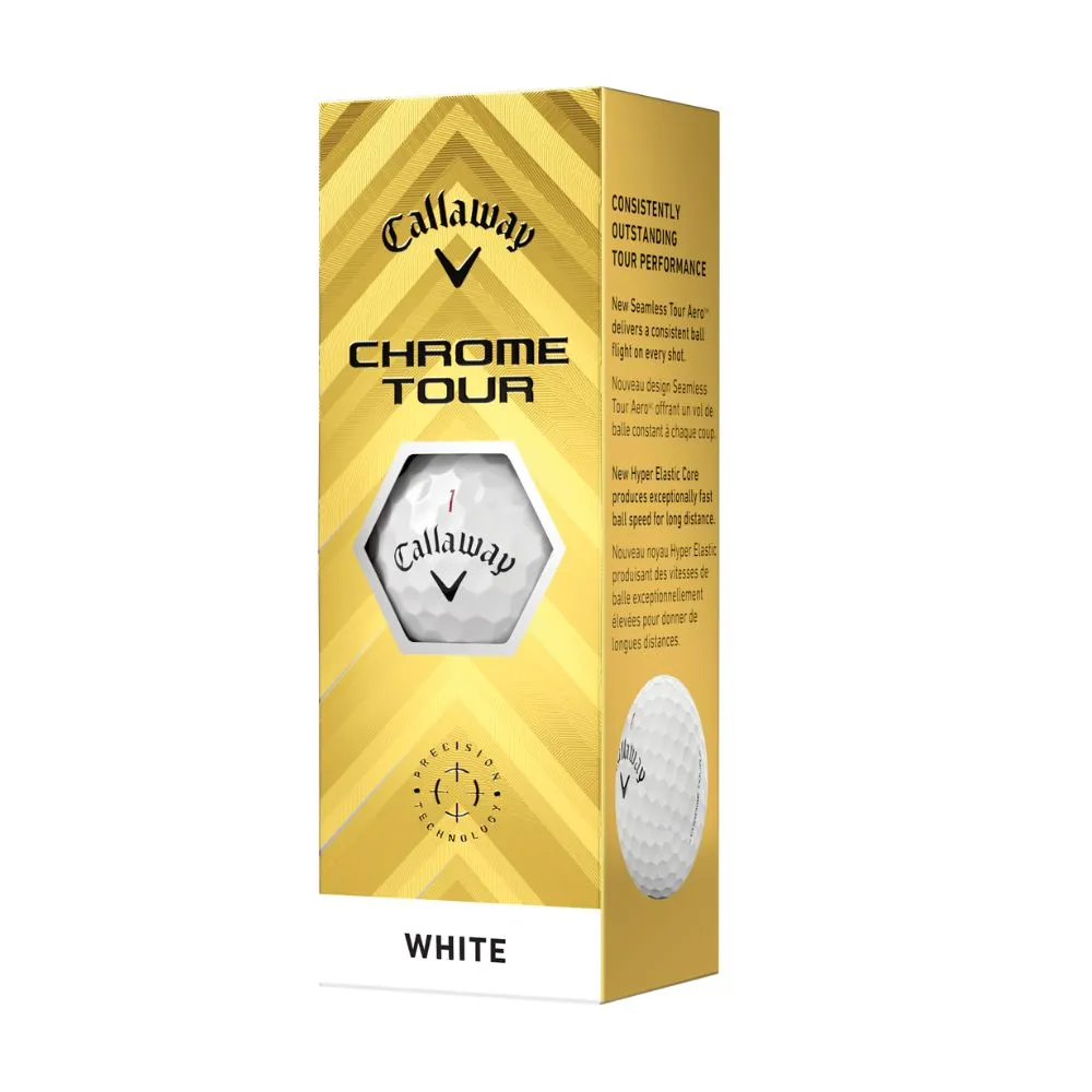 Callaway Golf Chrome Tour Golf Balls 2024 - White