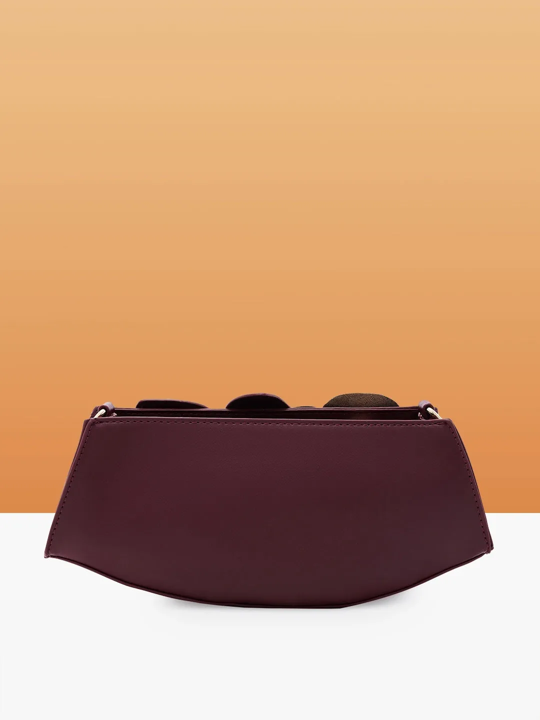 Caprese Ava 3D Flower Clutch Bag Medium Bordeaux - Perfect for Celebrations & Glam Parties