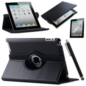 Case Cover For Apple iPad Air 2/iPad 6 (2014) PU Leather Flip Smart Stand 360 Rotating Case Screen Protector Film Stylus Pen