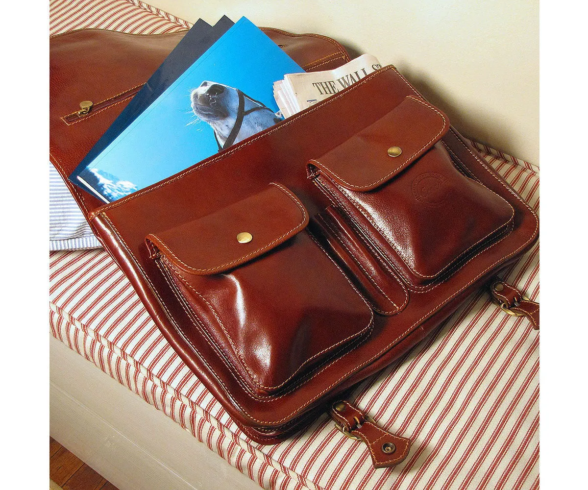 Cenzo Leather Messenger Bag